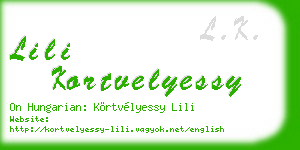 lili kortvelyessy business card